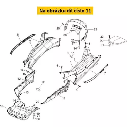 Motor Cover Left White 544 62359300BR