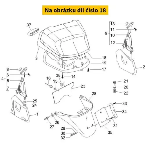 Luggage Compartment Cover White 724 6245940087