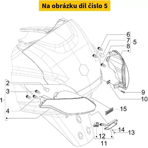 Rear Right Compl. Tsil Lamp 640550