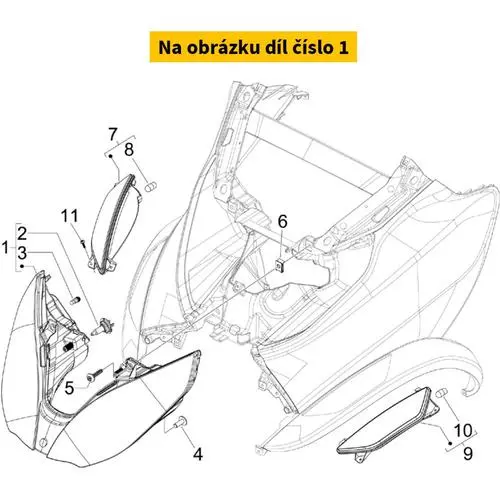 Complete Headlamp MP3 Sport 641371