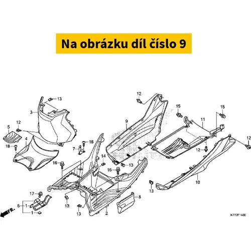 Cover, r. floor side *nha 64321K77V00ZN