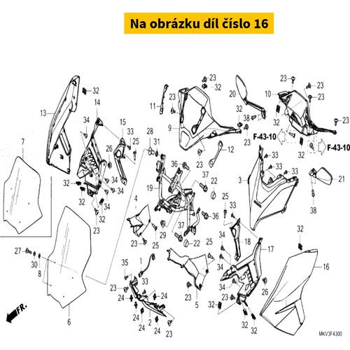 COWL, L. FR. SIDE *NHC08M 64361MKVD00ZC