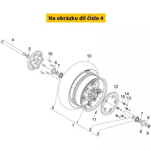 Rear Wheel Axle 649077