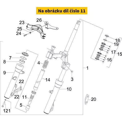 Fork Cyilinder 649989