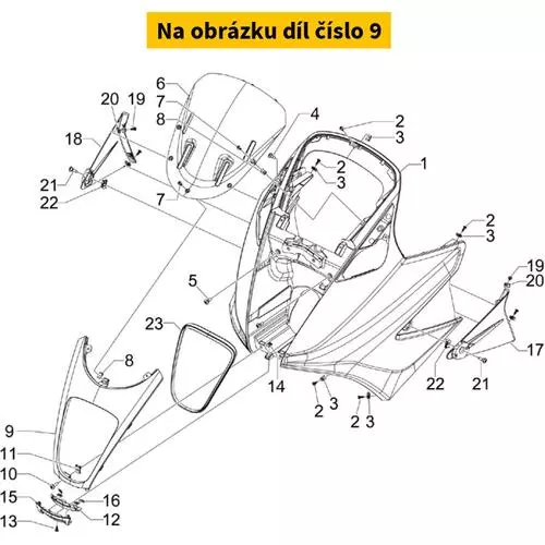 Upper Shield Cover Graphite Black 79A 65312800ND