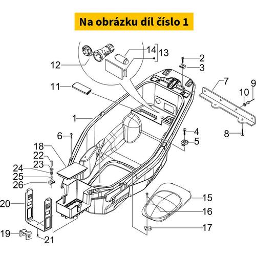 Helmet compartment 653905