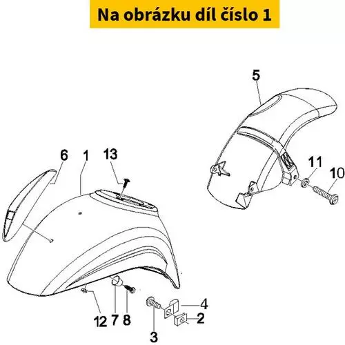 Front Mudguard Capri Blue 231/A 66652800AH