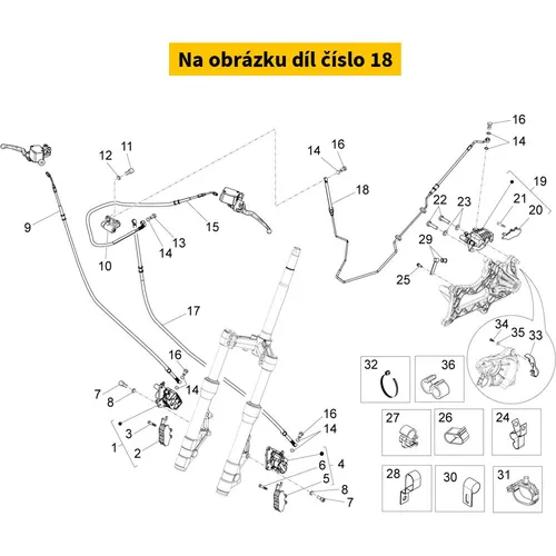 Brake Hose - (Valve Rear Caliper) 668722