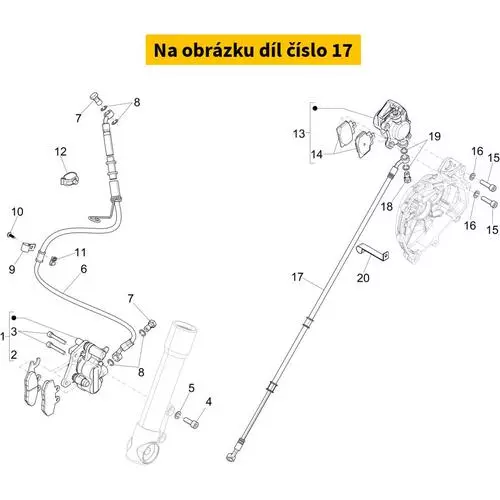 Rear Brake Flexble Hidr. Hose 669093