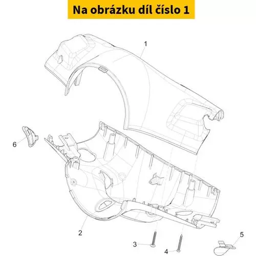 Top Handlebar Cover Fusion White 544 67364600BR