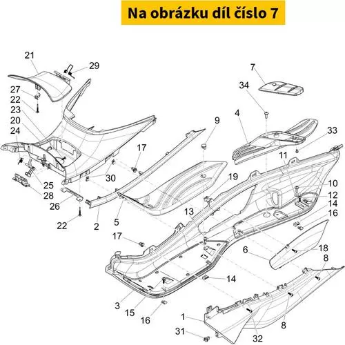 Right Rubber For Footrest Passenger 675004