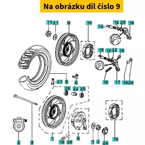 Rear Wheel 2,50x10 725435GW