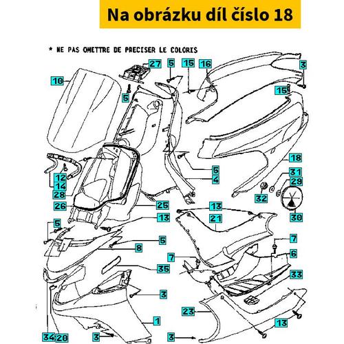 Lh Lateral Cover (Painted) 729208BE