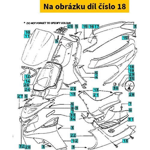 Lh Lateral Cover (Painted) 729208RS