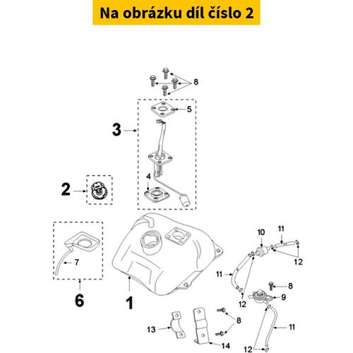 Fuel cap PEUGEOT V-Clic 50 4T 759284