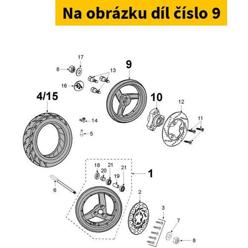 Achterwiel 3,5 Black 766068N