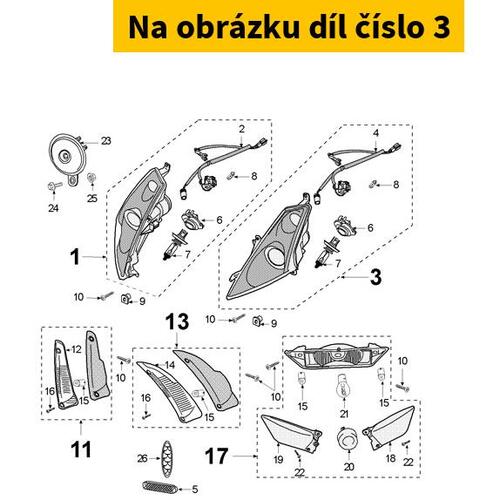 Headlight Lens Front Left 767095