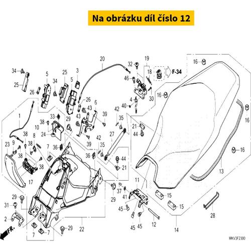 SHAFT, SEAT HINGE 77113MKTD00