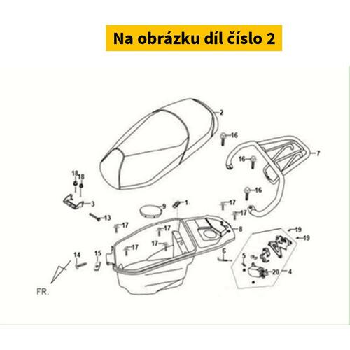 Double Seat Black/White 77200-X1A-830-T2