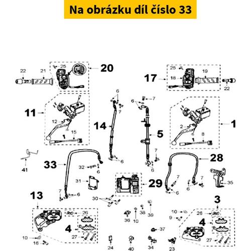 Hydraulic Hose Rear Set Brak  E Calip 772127