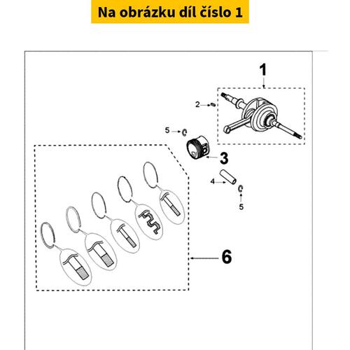 Crankshaft PEUGEOT pin Ø15 Vivacity 3 125 4T E2 2010-2017 777614