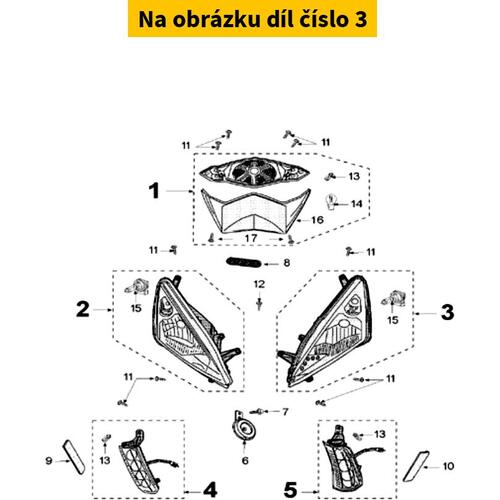 Headlight Lens Front Left 782615