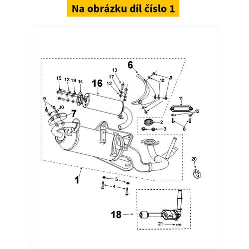 Exhaust PEUGEOT Streetzone 50 2T E2 2014-2017 (with AIS) 786552