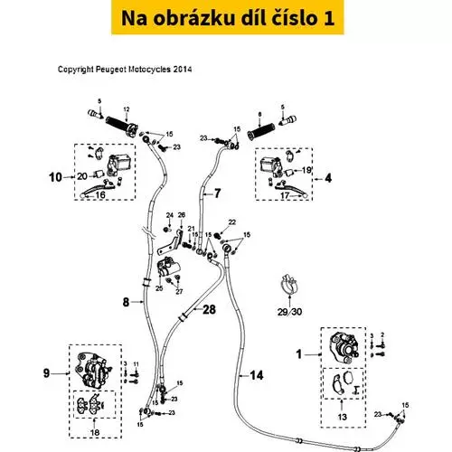 Rear brake caliper PEUGEOT Django 125 2014-2020 (without ABS) 787221