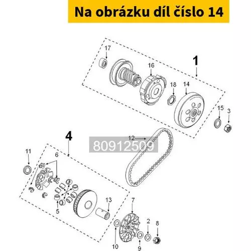 Clutch bell PEUGEOT Metropolis 400i 4T 2017-2022 790661