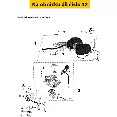 Carburetor Deni PD24J Ø24 PEUGEOT Citystar 125-150 4T AC E3 2014-2017 803304