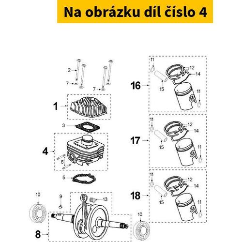 Cylinder kit Ø50,6 PEUGEOT vertical 100 AIR 2T E1-E2 803335