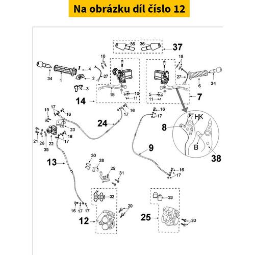 Front brake caliper PEUGEOT Belville 125-200 2018-2020 803754