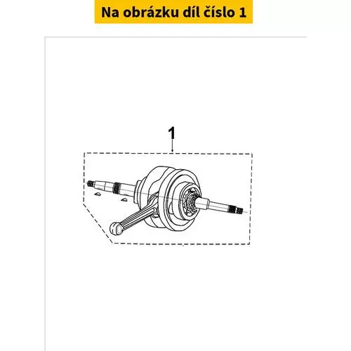 Crankshaft PEUGEOT pin Ø15 Belville 200i 4T H2O E4 2018-2020 804044