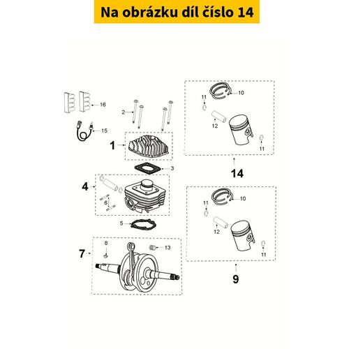 Piston std. Ø39,93 PEUGEOT horizontal 50 I.E AIR 2T E4 Cat.2 (A2) 804324