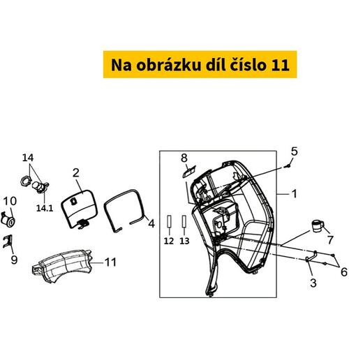 Inner top cover(BK-001C) 81135-FSA-000-K