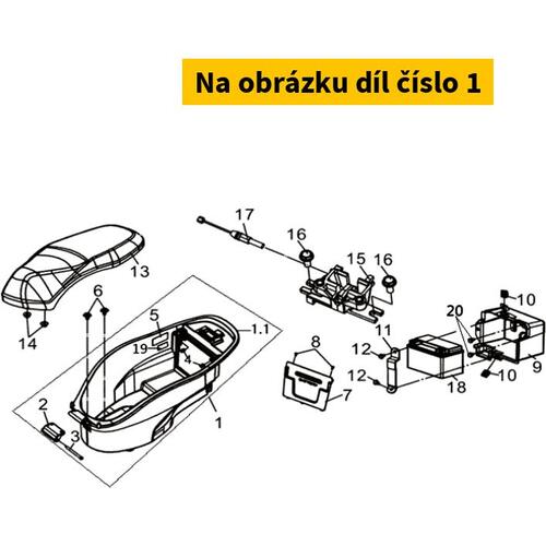 LUGGAGE BOX ASSY ( BK-001U ) 8125A-FSG-000