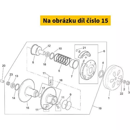 Driven Pulley Half Runner 125/180 04/00 826800