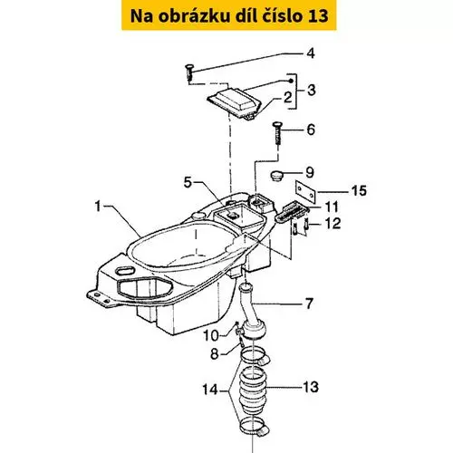 Piaggio Air Intake Bellow Zip 125 827661