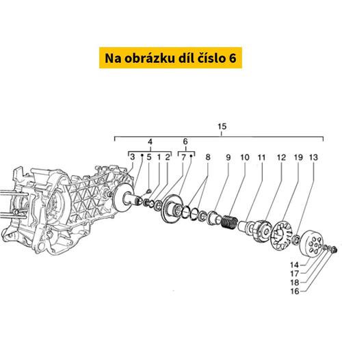 Movable driven half pulley PIAGGIO Beverly 200 4T 2001-2003 831027