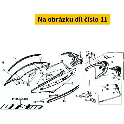 R Body Cover 83500-HMA-000-KX