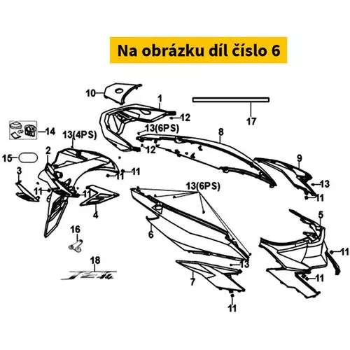 R. Body cover (BK-007U) 83500-X8A-000-KC