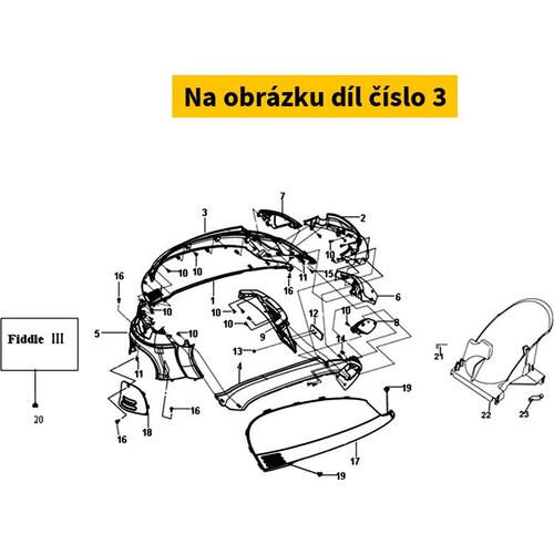 R. UP. body cover (BU-280S) 83510-XFA-000-BA