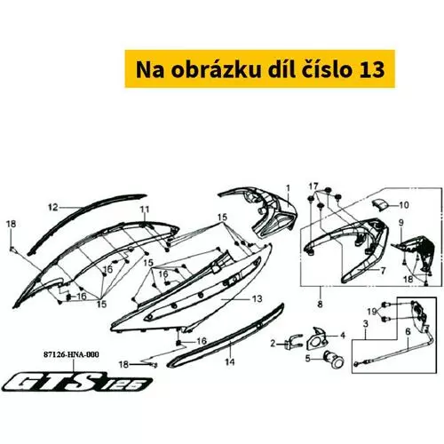 L Body Cover  Bk-231p 83600-HMA-000-KX