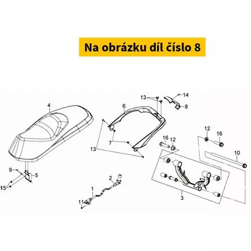 Rear Center Cover Assy Black (Bk-5395s-D) 8375G-LEA-000-JZ