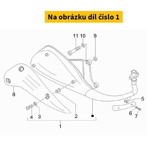 Exhaust PIAGGIO Zip 25km/h 2T E1 2000-2005 (with AIS) 844496