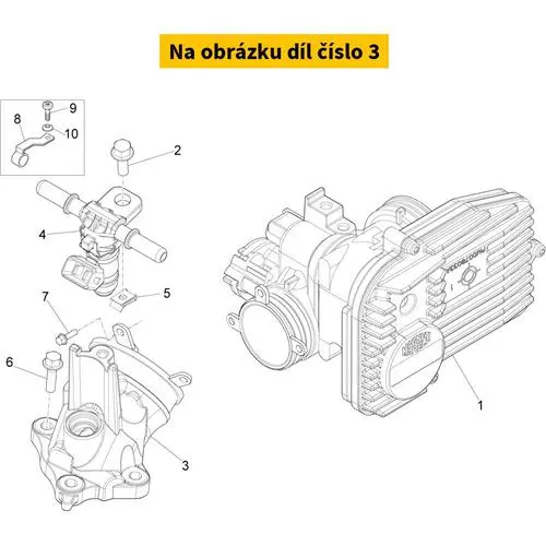 Intake manifold PIAGGIO MP3 400-500i 4T E3 2008-2013 848000