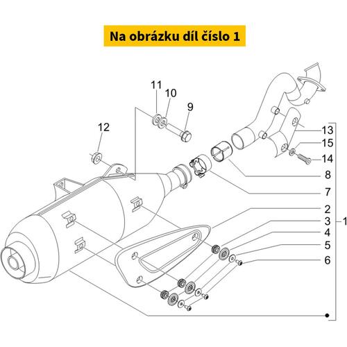 Exhaust GILERA Runner ST 125 4T E3 2008-2016 8732605