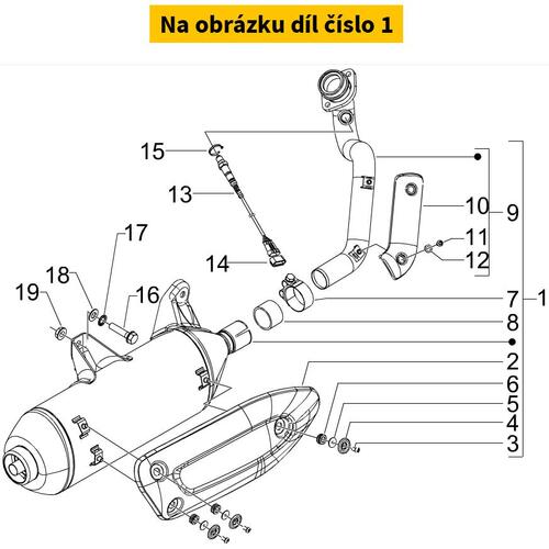 Exhaust GILERA Nexus 125i 4T E3 2008-2010 8761735