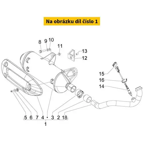 Exhaust PIAGGIO Carnaby Cruiser 300i 4T E3 2009-2012 8766625