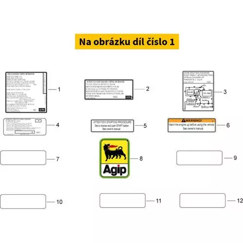 Emission Control Sticker 890323